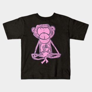 Monkey, Cheeky Monkey, pink Kids T-Shirt